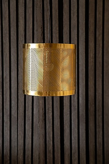 Shiny Gold Strado Cylindrical Pendant Light