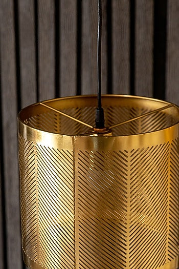 Shiny Gold Strado Cylindrical Pendant Light