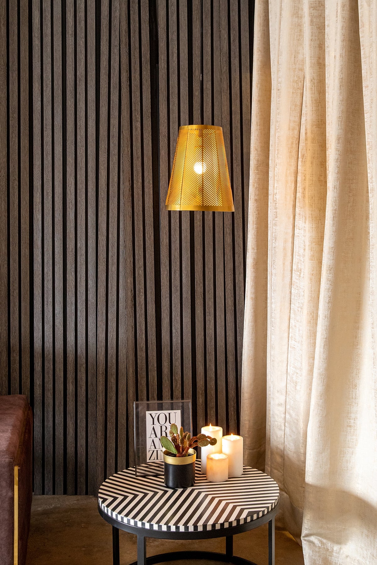 Shiny Gold Strado Conical Pendant Light