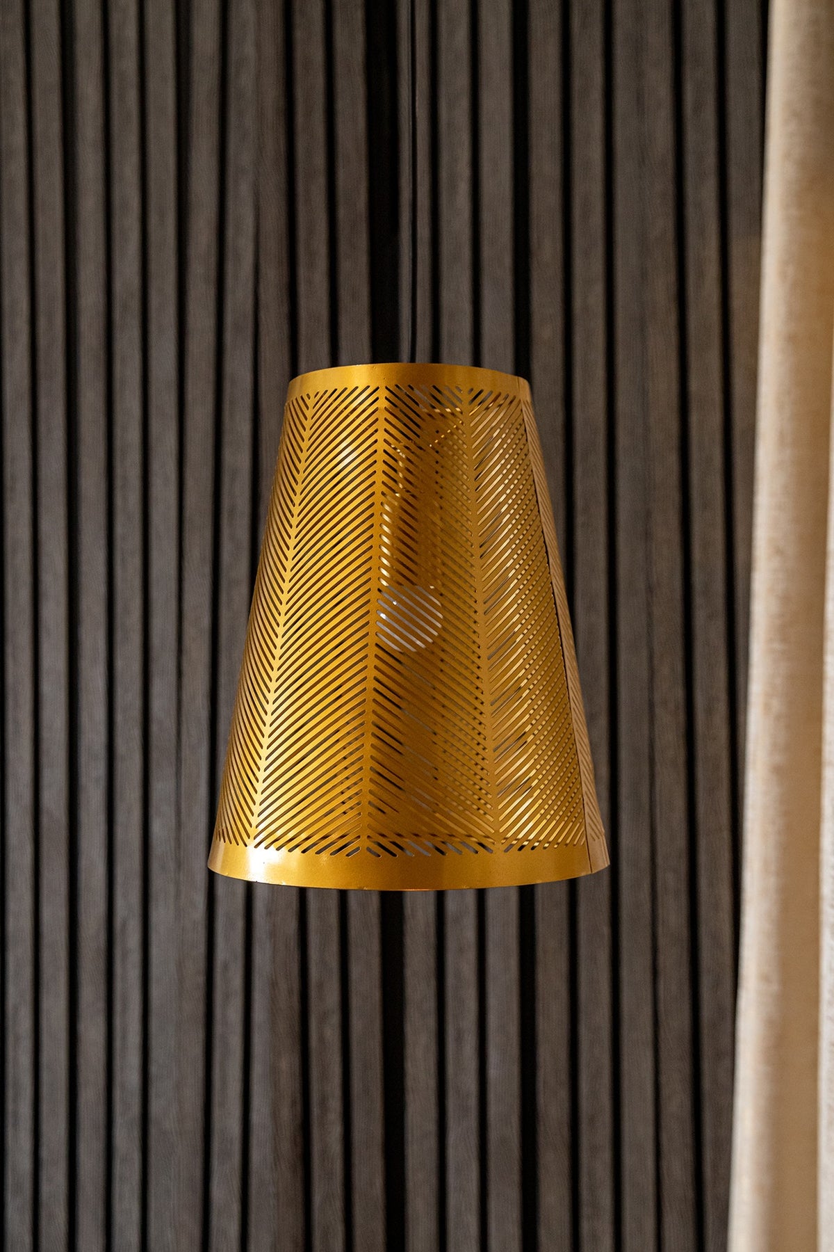Shiny Gold Strado Conical Pendant Light
