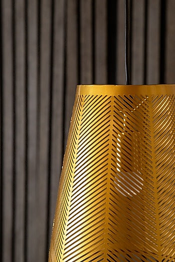 Shiny Gold Strado Conical Pendant Light