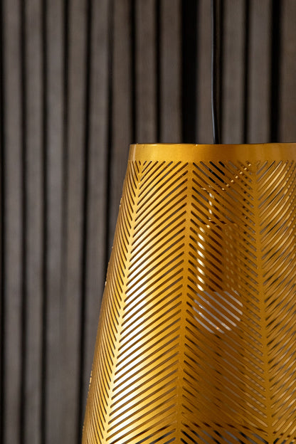 Shiny Gold Strado Conical Pendant Light