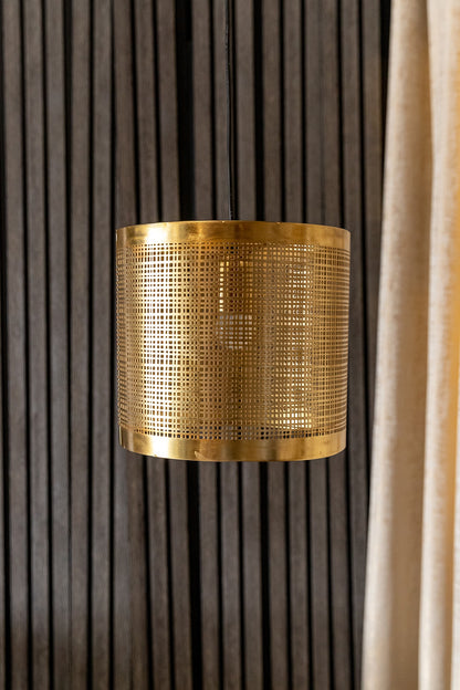Shiny Gold Prufen Cylindrical Pendant Light