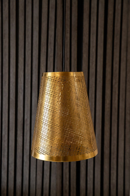 Shiny Gold Prufen Conical Pendant Light