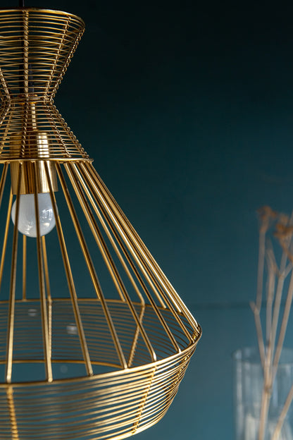 Shiny Gold Viela Pendant Light