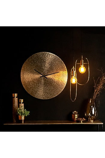 Gold Metal Ring Frame Hanging Light