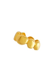 Micro Gold Plated Pebble Cora Ring