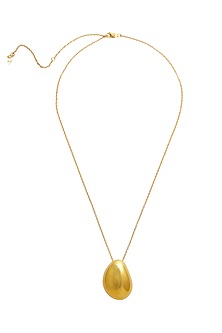 Micro Gold Plated Pebble Pendant Necklace