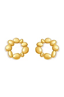 Micro Gold Plated Halo Stud Earrings