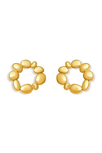 Micro Gold Plated Halo Stud Earrings