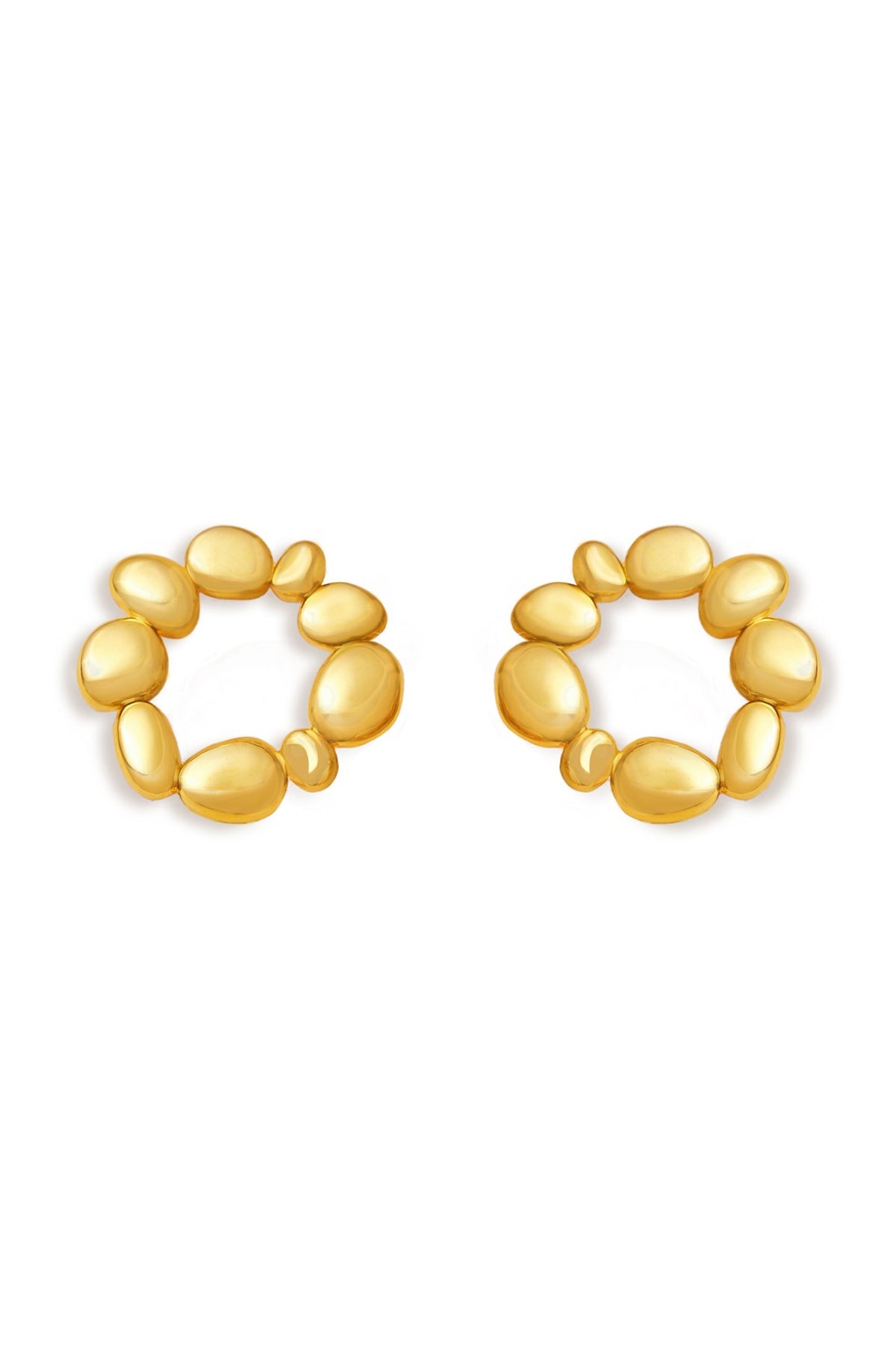 Micro Gold Plated Halo Stud Earrings