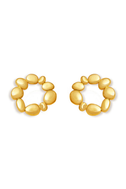 Micro Gold Plated Halo Stud Earrings