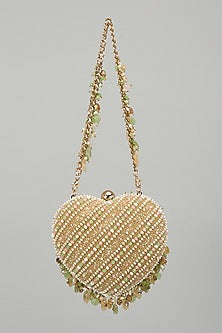 Multi-Colored Velvet Kundan & Bead Embellished Clutch