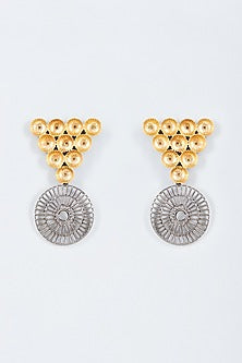 Gold Finish Dangler Earrings