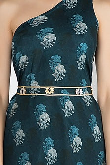 Gold & Silver Finish Lotus Waist Belt