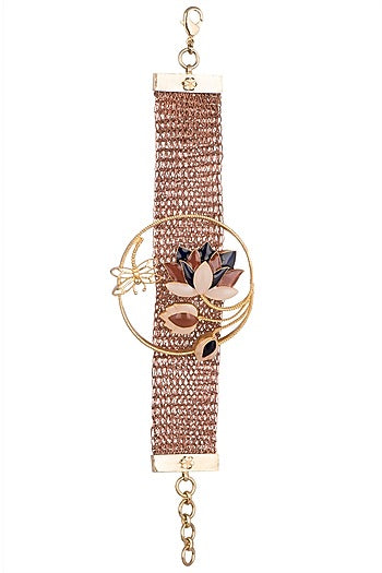 Gold Finish Enamel Bracelet