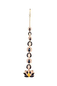 Gold Finish Enamel Maang Tikka