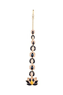 Gold Finish Enamel Maang Tikka