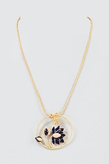 Gold Finish Handcrafted Enamelled Long Necklace