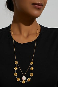 Gold Finish Handcrafted Long Necklace