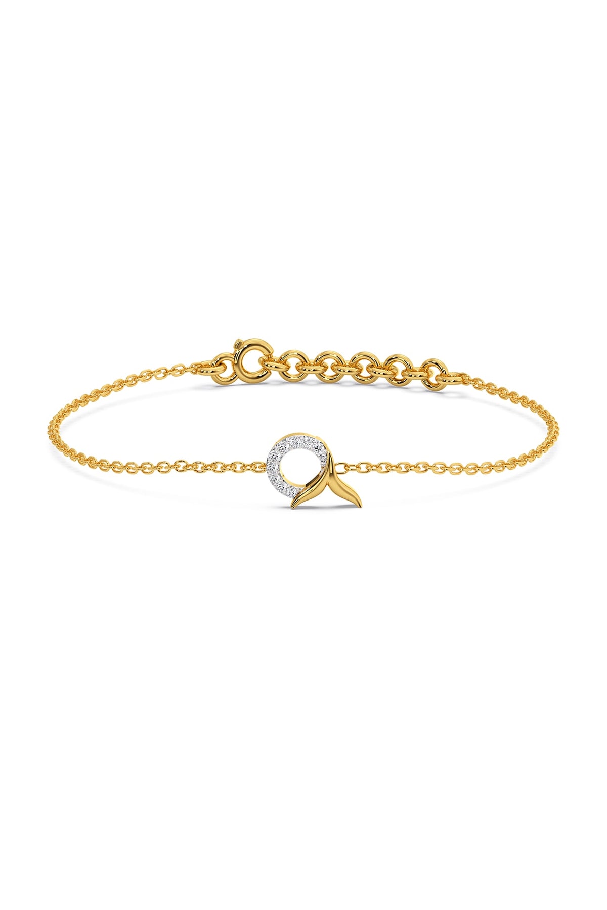 Gold Plated Lab-Grown Diamond Bracelet In Sterling Silver