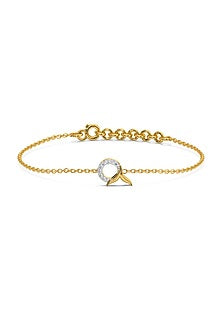 Gold Plated Lab-Grown Diamond Bracelet In Sterling Silver