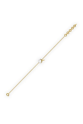 Gold Plated Lab-Grown Diamond Bracelet In Sterling Silver