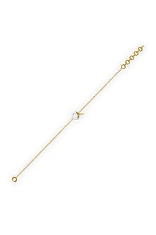 Gold Plated Lab-Grown Diamond Bracelet In Sterling Silver