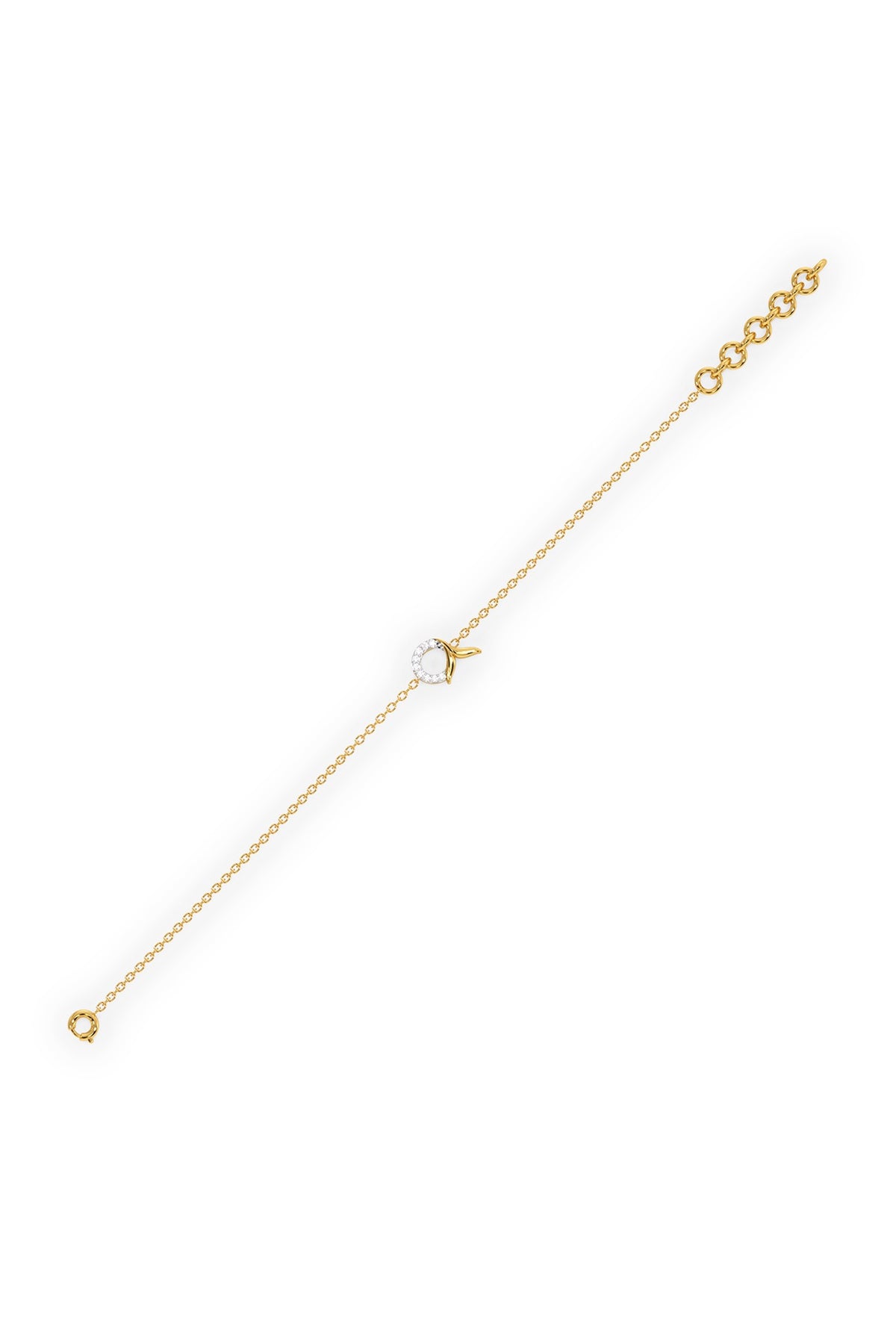 Gold Plated Lab-Grown Diamond Bracelet In Sterling Silver