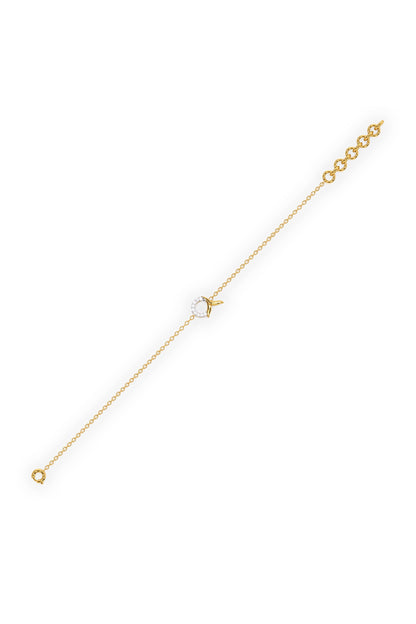 Gold Plated Lab-Grown Diamond Bracelet In Sterling Silver