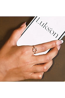 Gold Plated Lab-Grown Diamond Ring In Sterling Silver