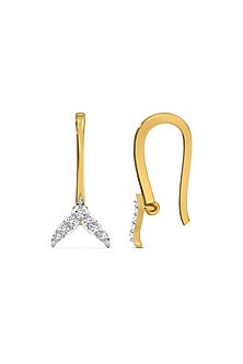 Gold Plated Lab-Grown Diamond Hoop Earrings In Sterling Silver