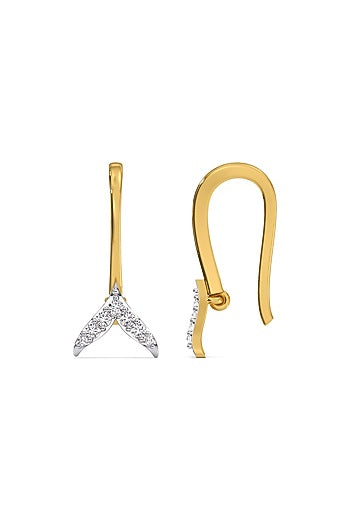 Gold Plated Lab-Grown Diamond Hoop Earrings In Sterling Silver