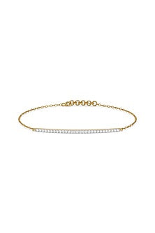Gold Plated Lab-Grown Diamond Bangle In Sterling Silver