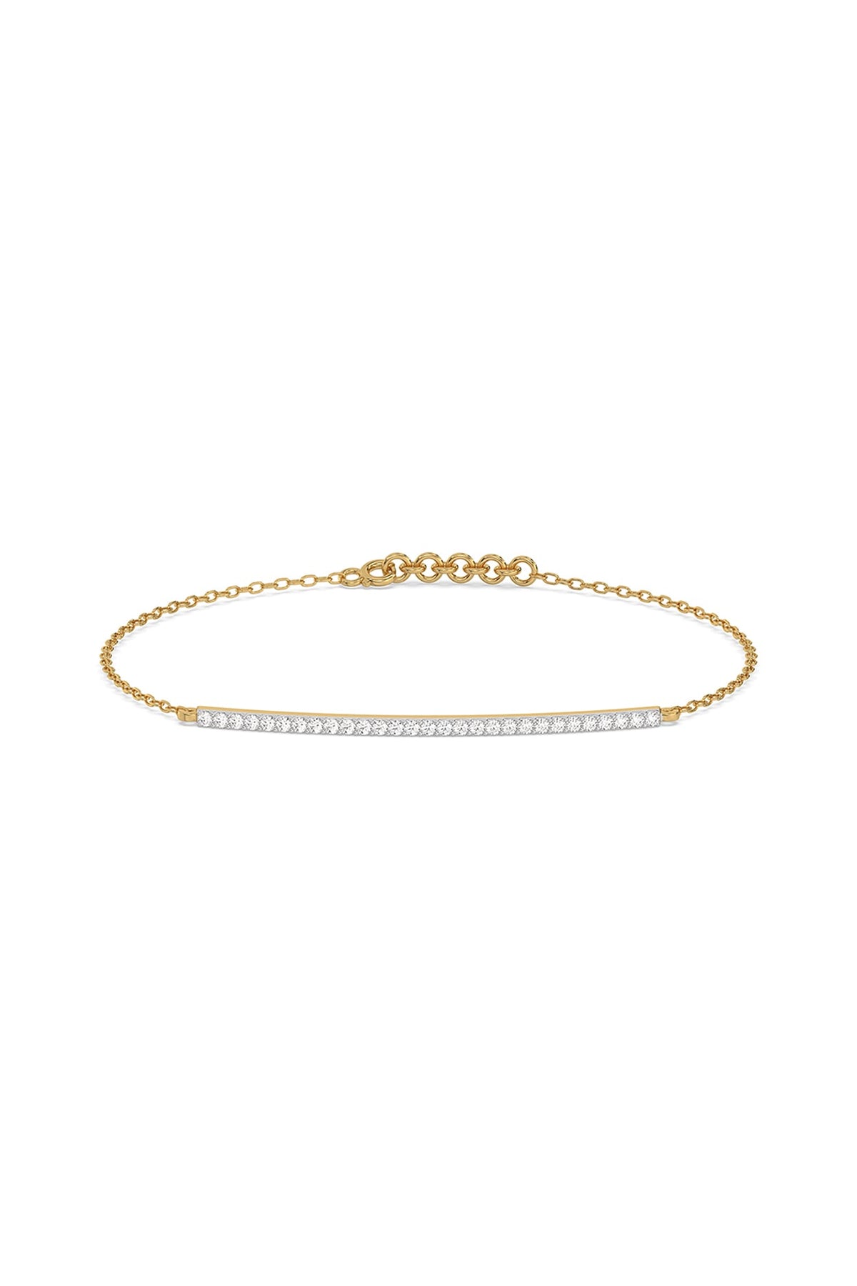 Gold Plated Lab-Grown Diamond Bangle In Sterling Silver