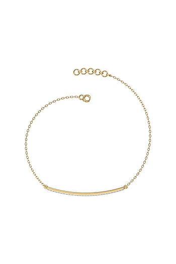 Gold Plated Lab-Grown Diamond Bangle In Sterling Silver