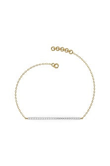 Gold Plated Lab-Grown Diamond Bangle In Sterling Silver