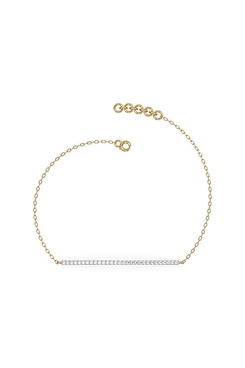 Gold Plated Lab-Grown Diamond Bangle In Sterling Silver