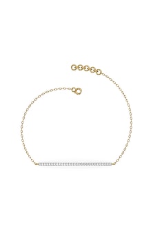 Gold Plated Lab-Grown Diamond Bangle In Sterling Silver