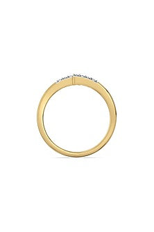 Gold Plated Lab-Grown Diamond Ring In Sterling Silver