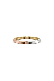 Gold Plated Lab-Grown Diamond Ring In Sterling Silver