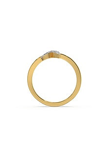 Gold Plated Lab-Grown Diamond Ring In Sterling Silver