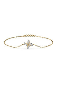 Gold Plated Lab-Grown Diamond Bracelet In Sterling Silver