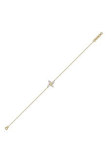Gold Plated Lab-Grown Diamond Bracelet In Sterling Silver