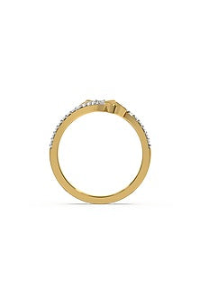Gold Plated Lab-Grown Diamond Ring In Sterling Silver