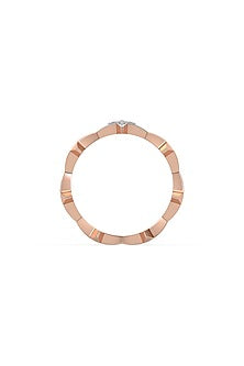 Rose Gold Plated Lab-Grown Diamond Ring In Sterling Silver
