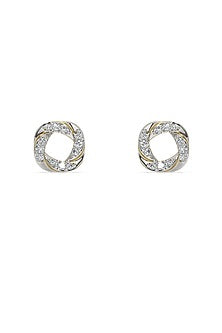 Gold Plated Diamond Stud Earrings