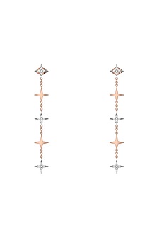 Gold Plated Diamond Dangler Earrings