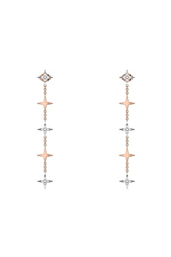 Gold Plated Diamond Dangler Earrings