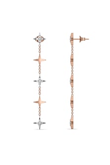 Gold Plated Diamond Dangler Earrings